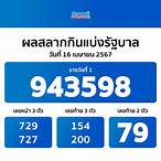 ตรวจรางวัล16เมษายน65